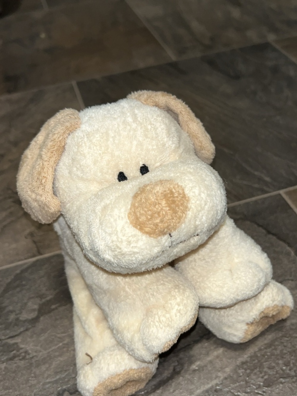 2002 Ty Cream & Tan Plush Dog Toy